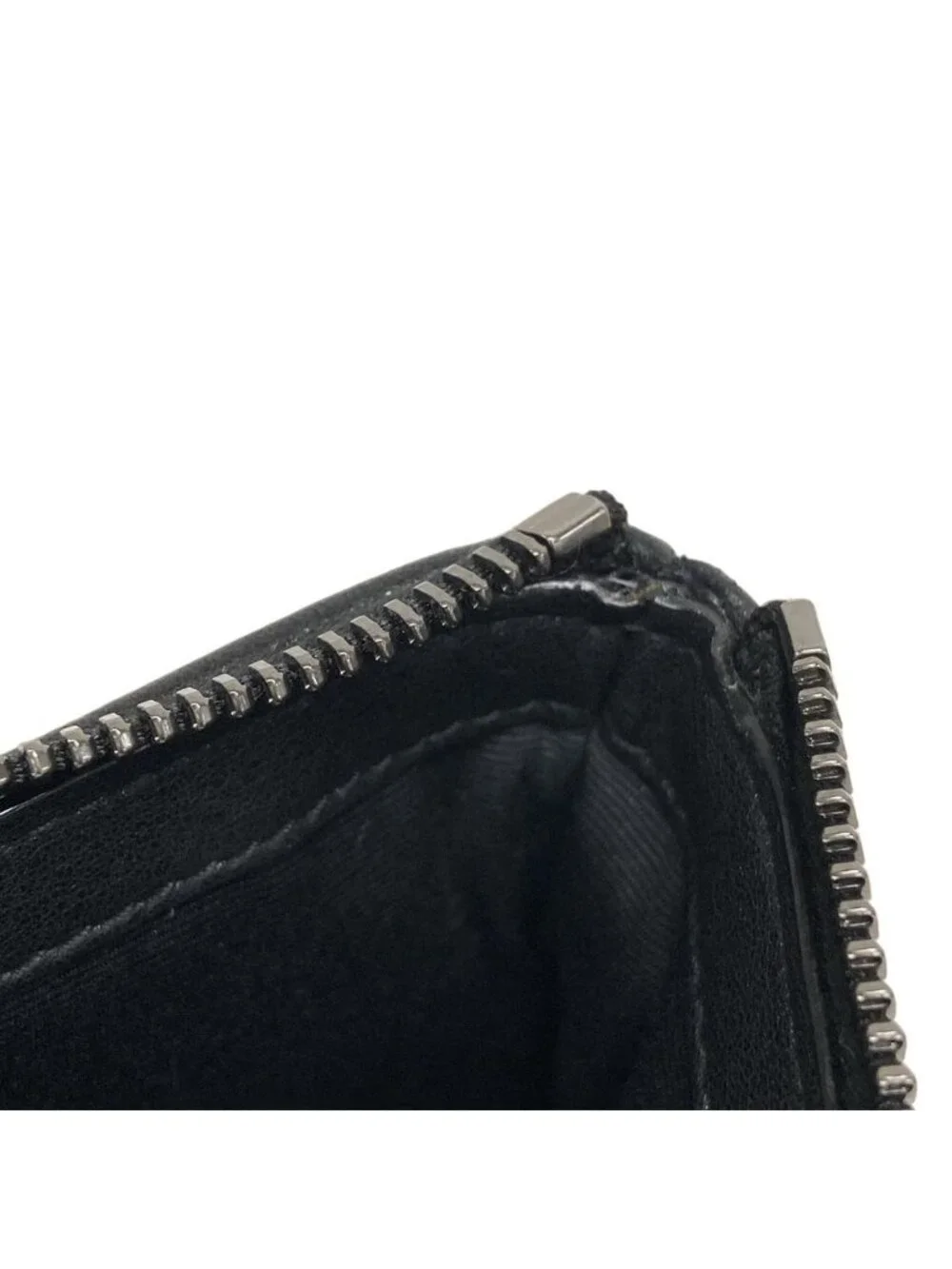 ★SOLD★ Saint Laurent Paris Clutch Pouch Rive Gauche White Black Leather - Picture 10 of 11